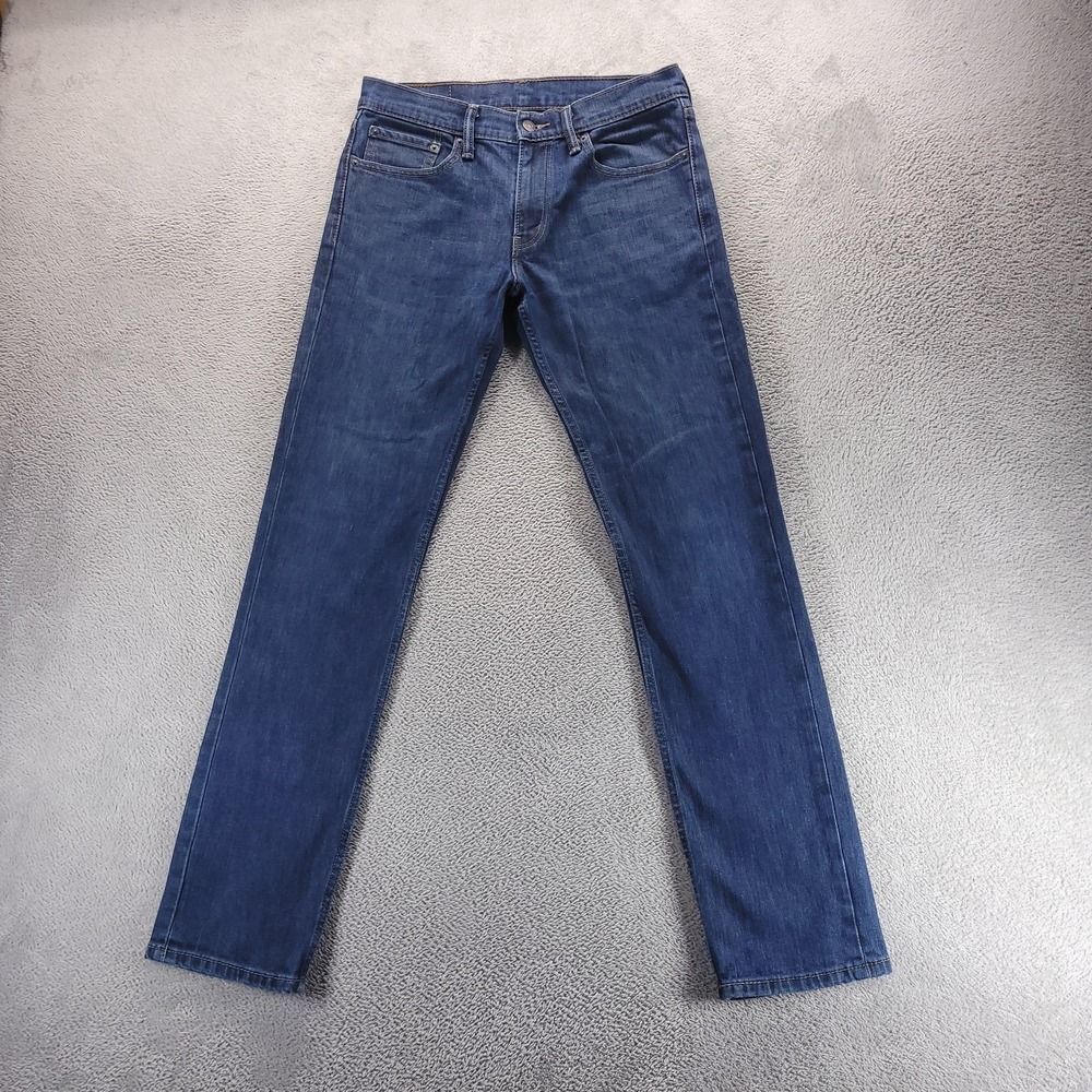 Levis 511 Jeans Mens 32x34 Blue Slim Straight Dark Wash Stretch Denim Comfort